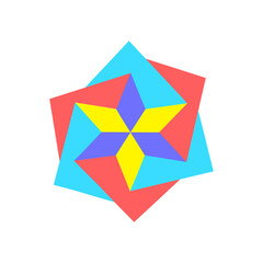 Mosaic stars in the form of cubes