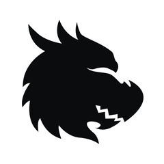 Dragon head mystical creature silhouette