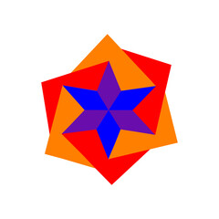 Mosaic stars in the form of cubes