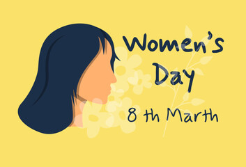 International womens day, greeting card 8 th of march