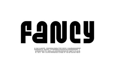 Unique alphabet playful style childish font, unusual typography letters and numbers, vector illustration 10EPS