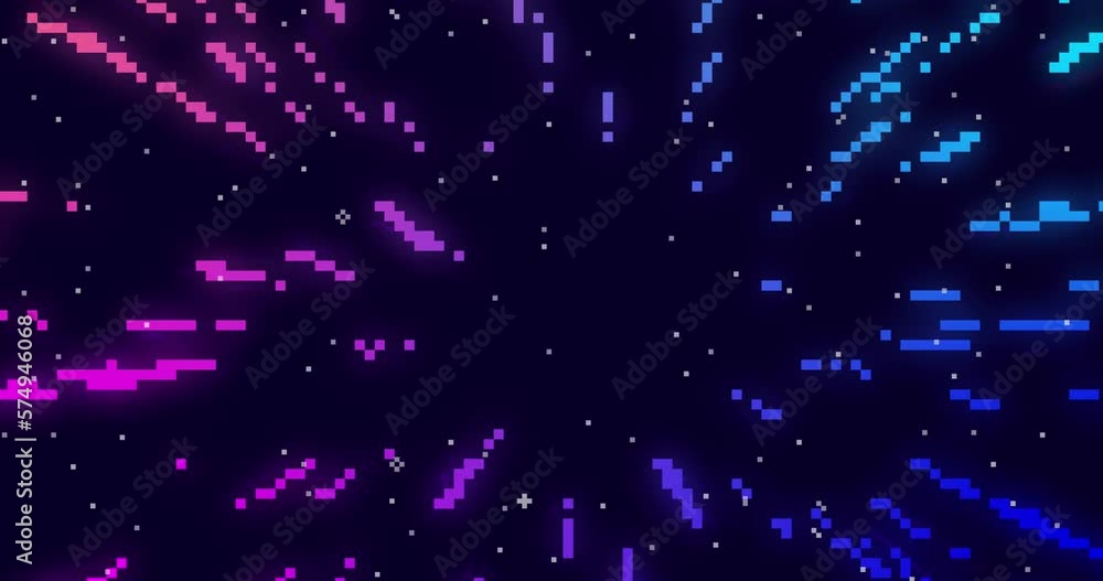 Poster cosmic background. pixel art hyper jump, speed of light, fireworks, falling star. pixel art 8 bit. s