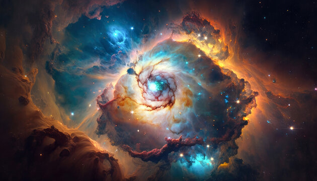 outer space galaxy background, generative ai