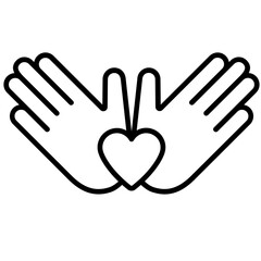 Manos con corazón. Amor. San Valentín. Corazones.