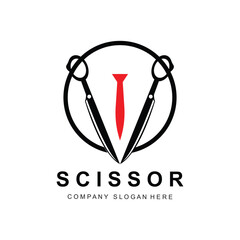 Barber tool scissors logo icon background symbol