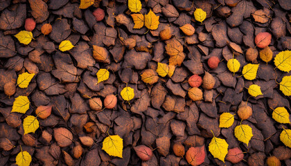 Autumn Leaves on Floor Generative Ai