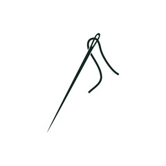 Sewing Needle icon vector. Needle Thread illustration sign. Sewing symbol. seamstress logo.