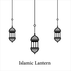 Vector Islamic lantern in Ramadan background