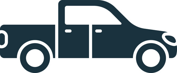 Pickup truck icon. Monochrome simple sign from agriculture collection. Pickup truck icon for logo, templates, web design and infographics. © Mariia