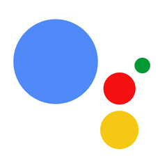 High resolution transparent Google voice assistant logo.