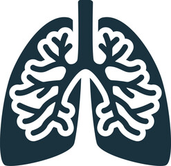 Lungs icon. Monochrome simple sign from anatomy collection. Lungs icon for logo, templates, web design and infographics.