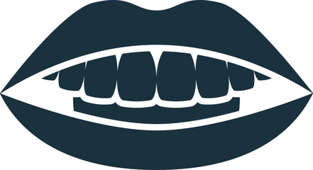 Mouth icon. Monochrome simple sign from anatomy collection. Mouth icon for logo, templates, web design and infographics.
