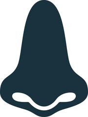 Nose icon. Monochrome simple sign from anatomy collection. Nose icon for logo, templates, web design and infographics.