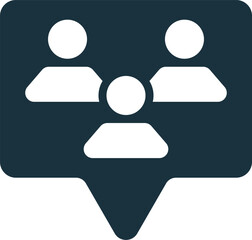 Followers icon. Monochrome simple sign from blogging collection. Followers icon for logo, templates, web design and infographics.