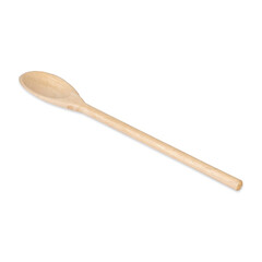 Wooden spoon isolated over white background