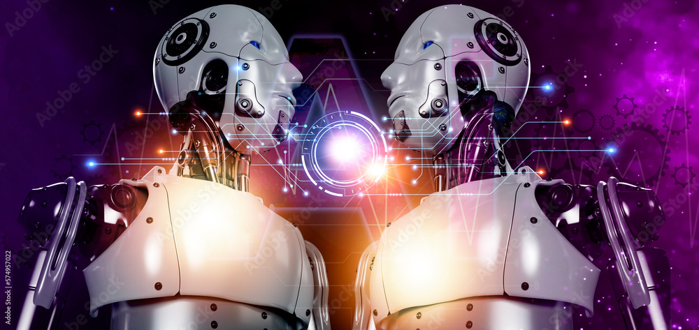 Aufkleber the concept of using artificial intelligence to control the system, artificial intelligence industry