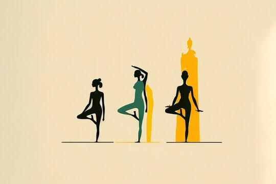 AI image of women balancing on one leg