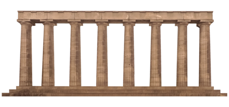 ancient greek classical doric colonnade transparent PNG