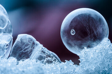 Abstract background with frozen bubbles