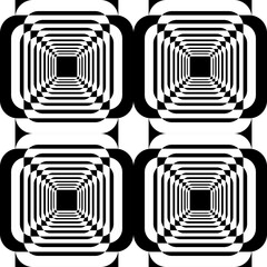 black and white abstract background seamless op lines pattern. 