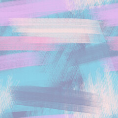 Seamless background effect of dry brush strokes lilac blue beige