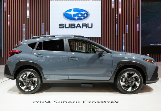TORONTO-FEBRUARY 22, 2023: Subaru Crosstrek at the 2023 Canadian International Auto Show in Toronto
