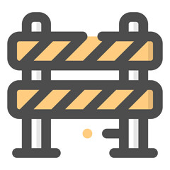 road barrier colored icon