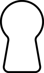 door lock, keyhole icon minimal illustration