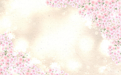 満開の桜 キラキラ背景グラデ素材 -うすねず-