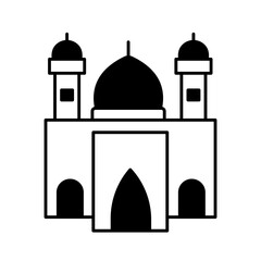 Bajrakli mosque Vector Icon which can easily modify

