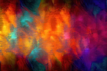 Selbstklebende Fototapete Gemixte farben abstract colorful background in painted style created with Generative AI technology