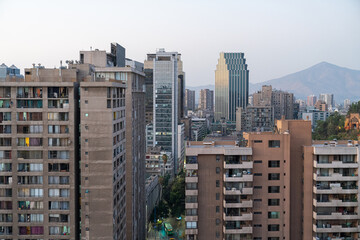 Fototapeta na wymiar Santiago, Chile cityscape and skyline
