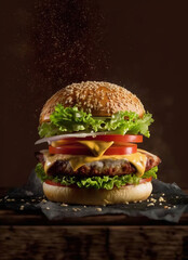 Burger, ai art illustration