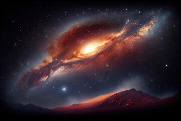 Obraz premium the beauty of the universe created with Generative AI technology