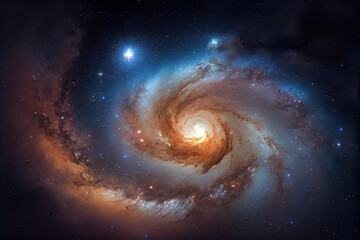 Obraz premium the beauty of the universe created with Generative AI technology