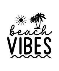 beach vibe quotes commercial use digital download png file on white background