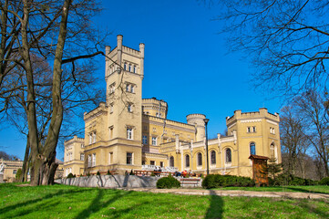 Neo-Gothic Narzymski Palace, Jablonowo Pomorskie, Kuyavian-Pomeranian Voivodeship, Poland
