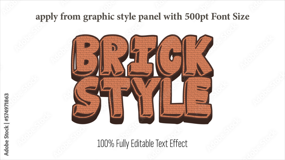 Poster brick style - fully editable effect, apply from graphics style panel with 350 to 500pt font size.