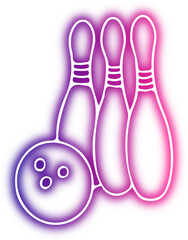 Set of Sport icon neon