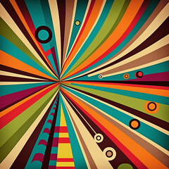 Artistic abstract colorful artwork bright stripe pattern design.
