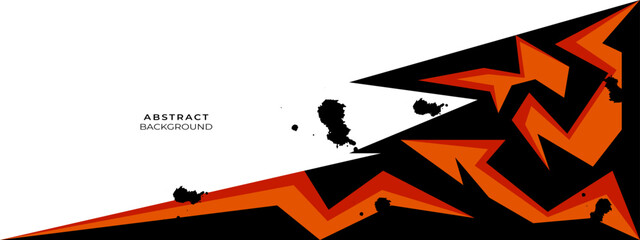 Abstract orange sports racing concept banner background design Grunge banner background illustration