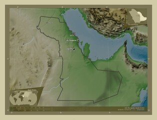 Ash Sharqiyah, Saudi Arabia. Wiki. Labelled points of cities