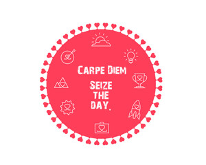 Seize the day illustration vector, Carpe Diem Seize the day Illustration