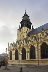 Church Our Lady Chapel (Notre Dame de la Chapelle) in Brussels, Belgium	
