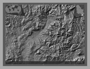 Pcinjski, Serbia. Bilevel. Labelled points of cities