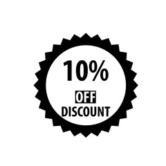 Discount stamp icon vector logo design template