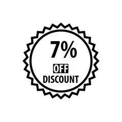 25% off discount stamp icon vector logo design template