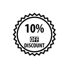 25% off discount stamp icon vector logo design template