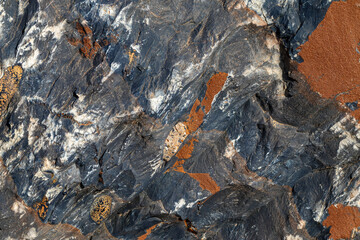 Background of a stone and metal texture: The perfect combination of strength and elegance.
