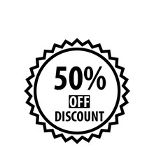 Fototapeta premium 25% off discount stamp icon vector logo design template